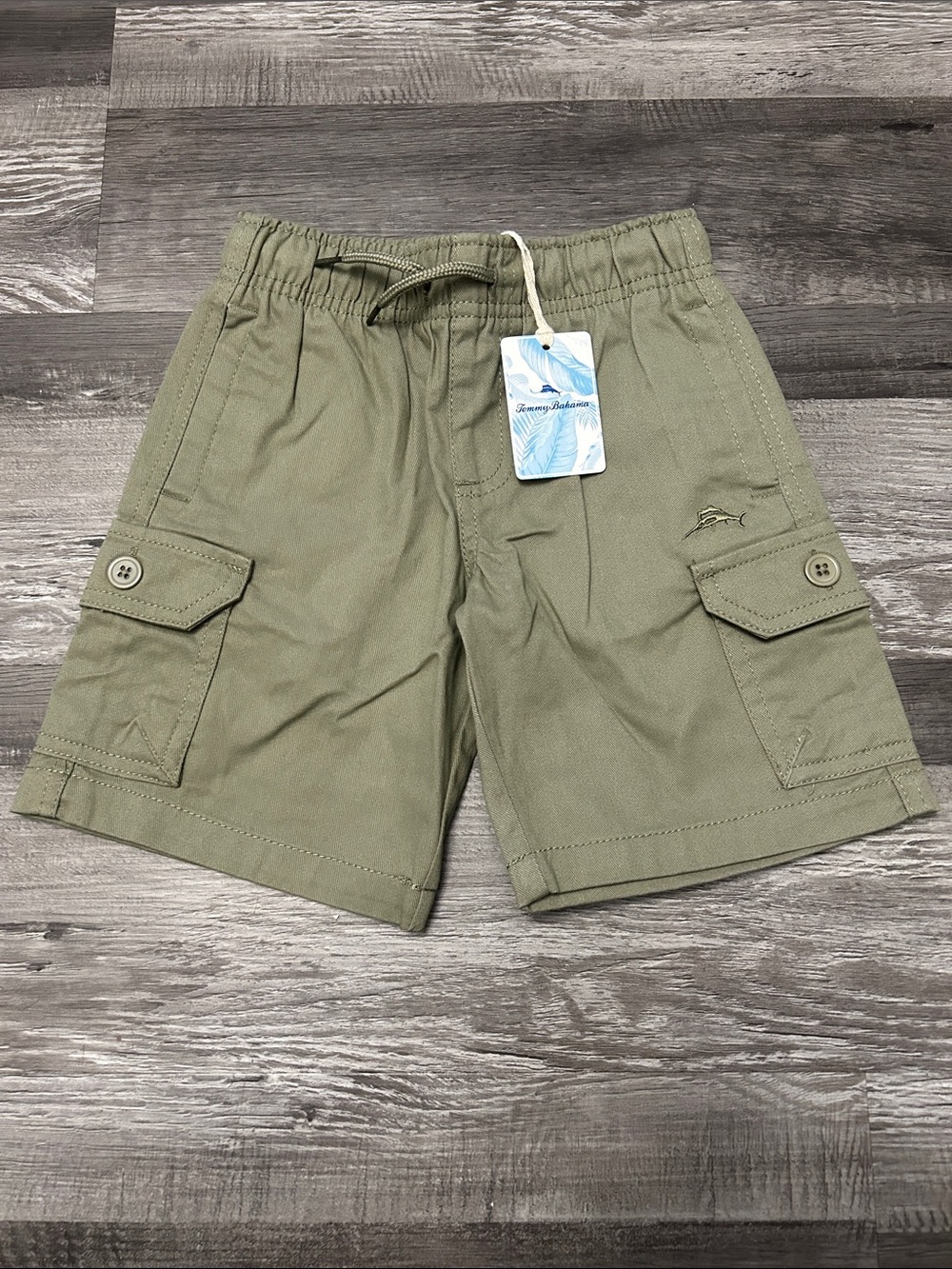 Tommy Bahama Olive Green Cargo Shorts for Kids